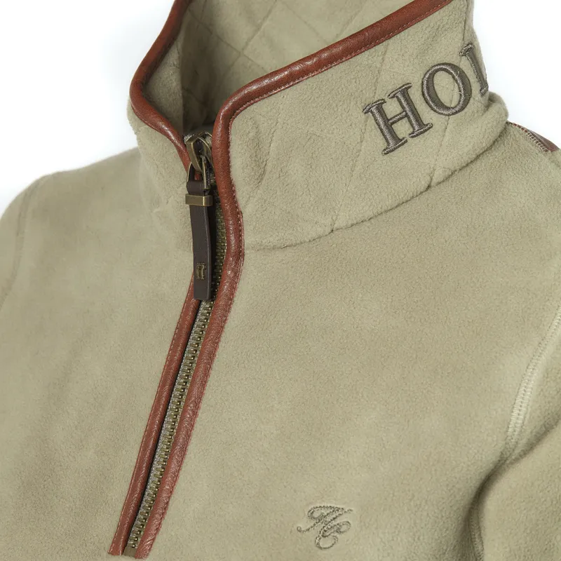 Holland Cooper Country Fleece Quarter Zip - Sage-3